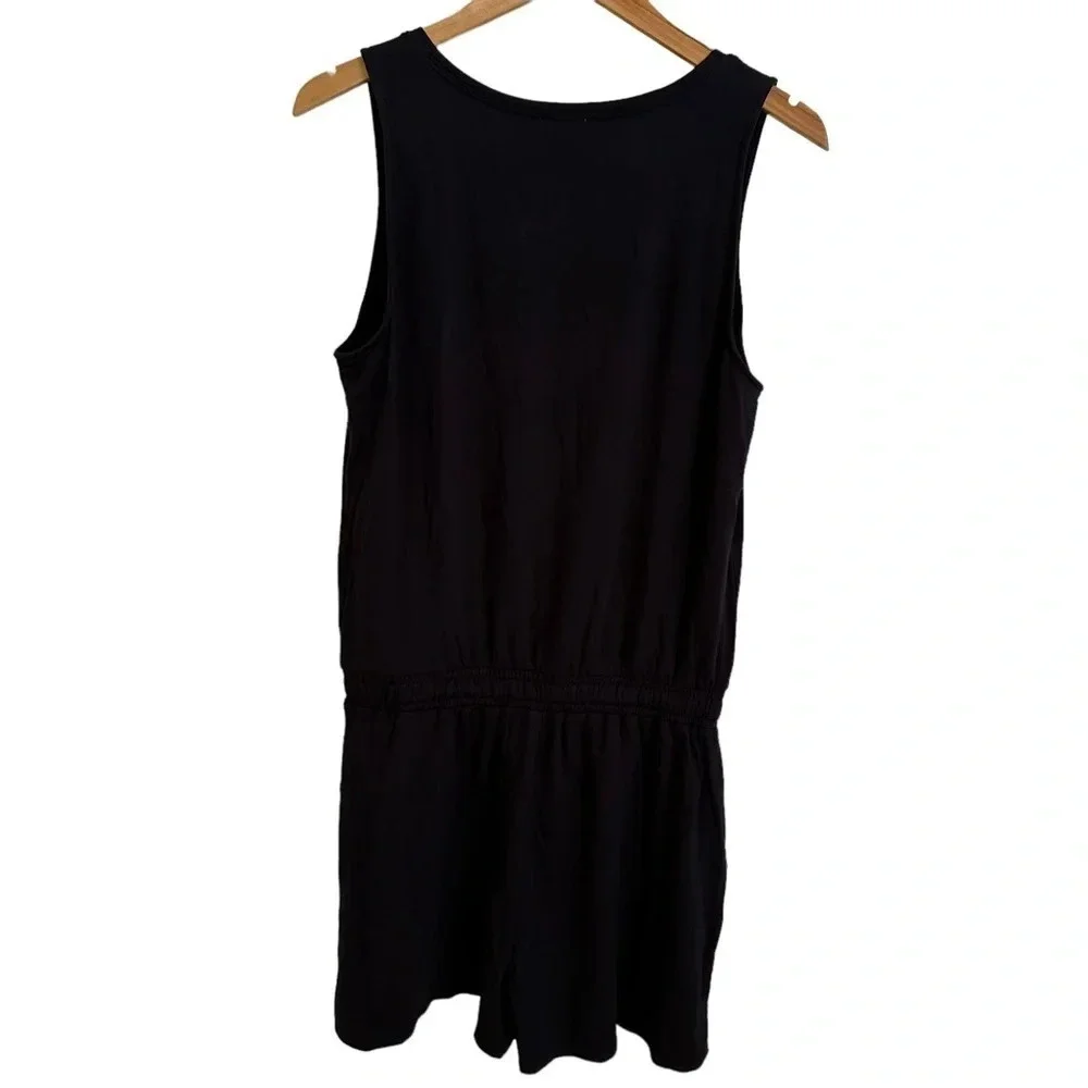 NWT Daily Ritual Womens Medium Navy Blue Knit Shorts Romper Tank New Stretchy M - Picture 2 of 5
